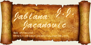 Jablana Jacanović vizit kartica